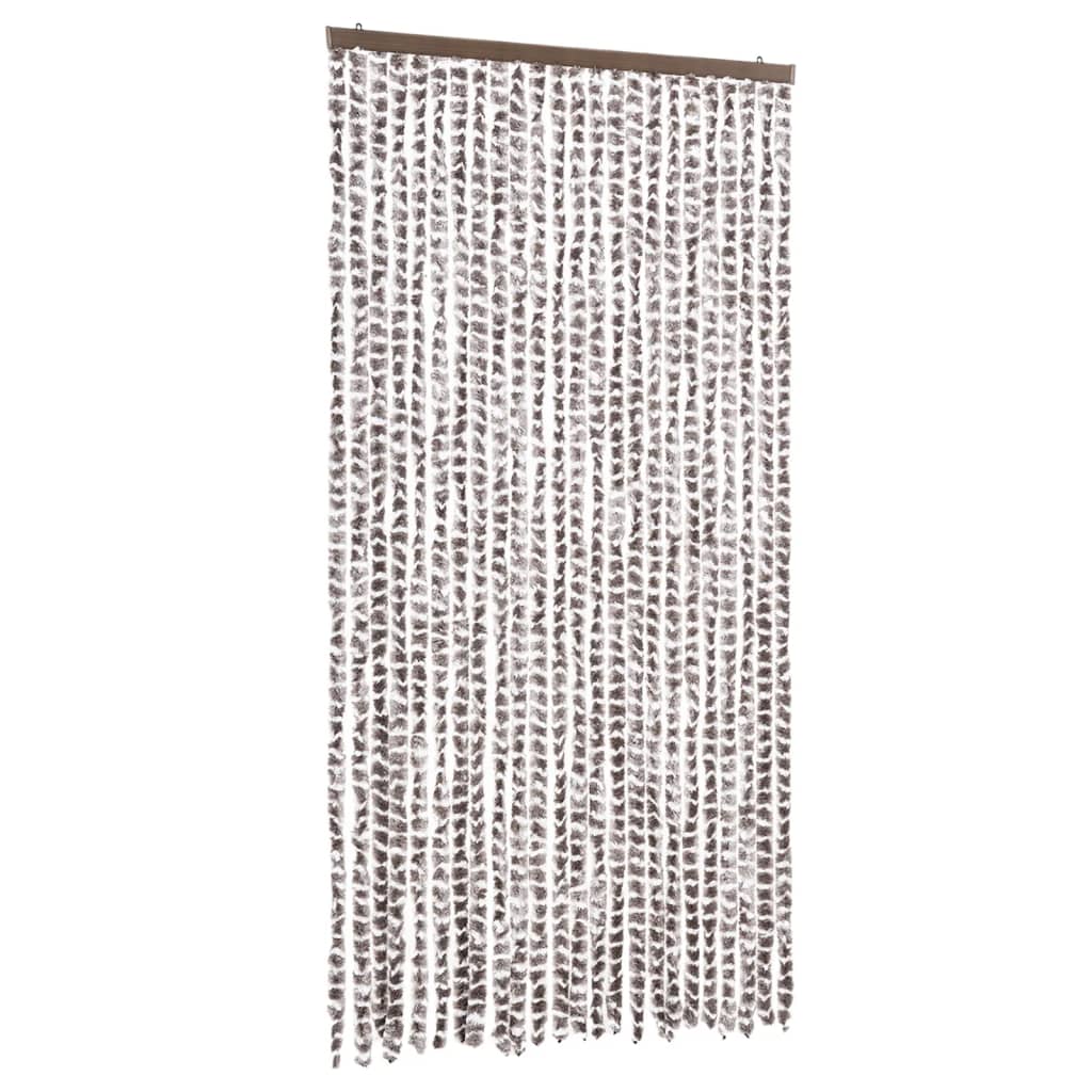 Fly Curtain Taupe and White 100x230 cm Chenille